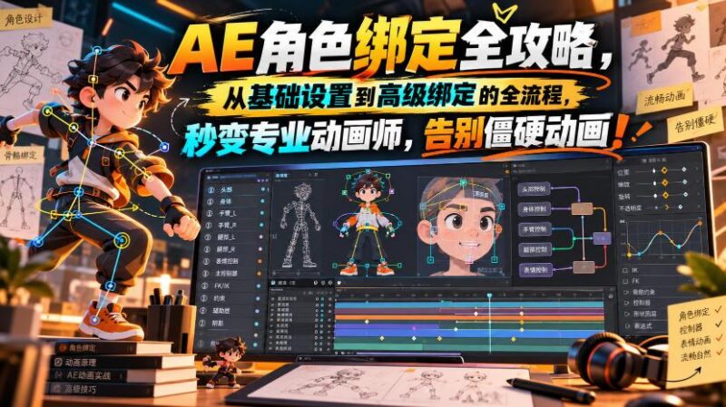 AE角色绑定全攻略：从基础设置到高级绑定全流程 三零资源-三零资源
