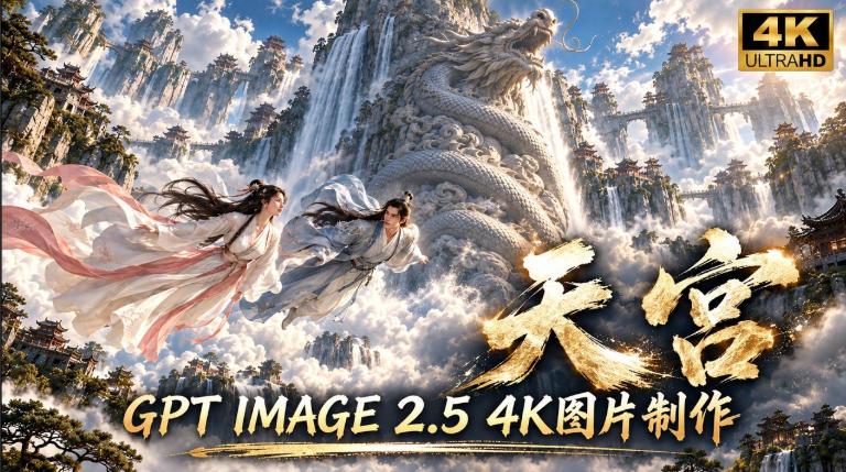 GPT Image 2.5实测！4K到底多清楚？皮肤、手指、修图与天宫场景全面测试-三零资源