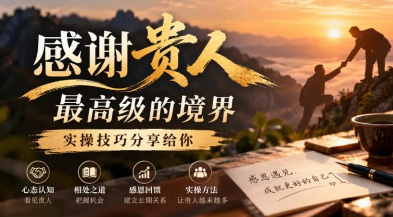 某公众号付费文章:感谢贵人最高级的境界,实操技巧分享给你 三零资源-三零资源