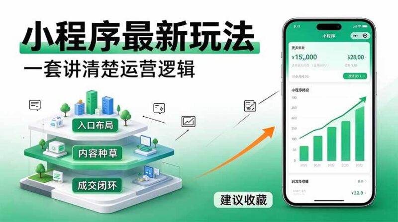 微信小程序最新玩法   四种收益来源，单日收入400+-三零资源