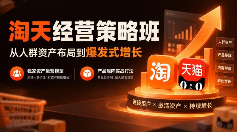 淘天经营策略班,从人群资产布局到爆发式增长,独家资产运营模型,产品矩阵实战打法-三零资源