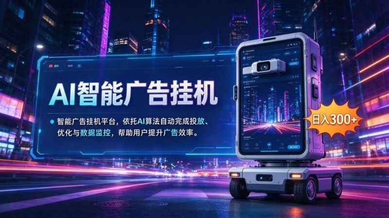 AI 智能广告挂机|AI 自动运行,轻松托管广告任务-三零资源