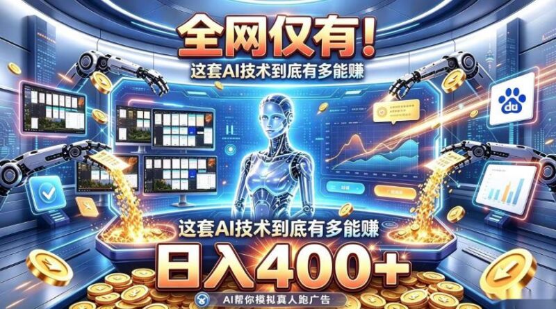 全网仅有!这套AI技术到底有多能賺,日入400+,无需人工干预,实现真正被动变现【揭秘】 三零资源-三零资源