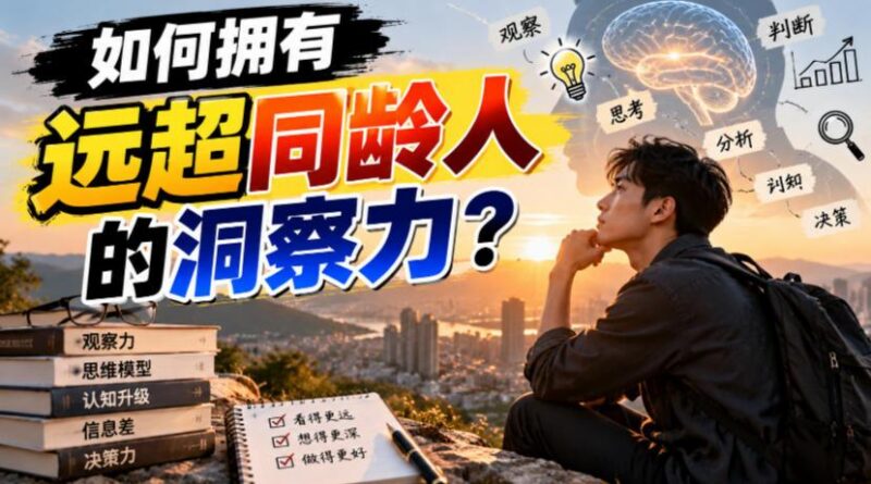 付费文章:如何拥有远超同龄人的洞察力? 三零资源-三零资源