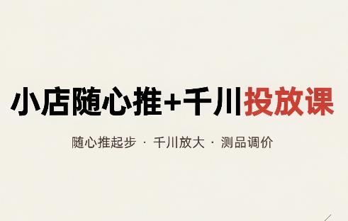 威威妈·小店随心推+千川投放课(更新)-三零资源