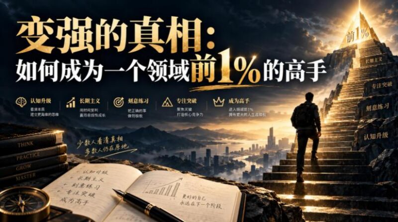 付费文章:变强的真相:如何成为一个领域前1%的高手-三零资源