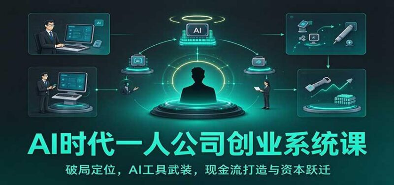 AI时代一人公司创业系统课:破局定位,AI工具武装,现金流打造与资本跃迁 三零资源-三零资源