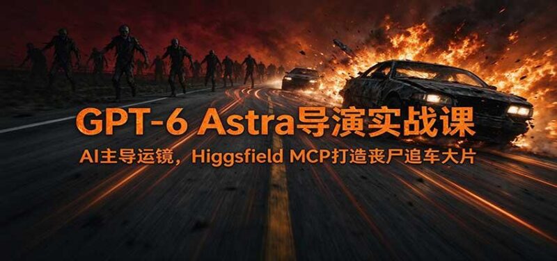 GPT-6 Astra导演实战课：AI主导运镜，Higgsfield MCP打造丧尸追车大片