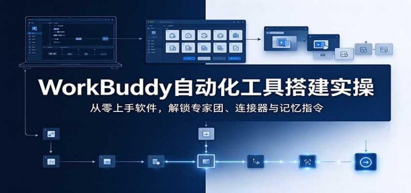 WorkBuddy自动化工具搭建实操:从零上手软件,解锁专家团、连接器与记忆指令 三零资源-三零资源
